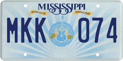 MS license plate MKK074