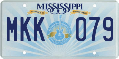 MS license plate MKK079