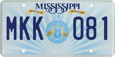 MS license plate MKK081