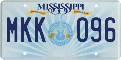 MS license plate MKK096