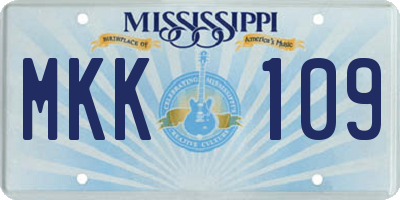 MS license plate MKK109