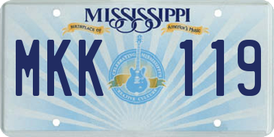 MS license plate MKK119