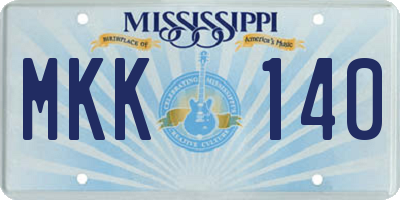 MS license plate MKK140