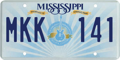 MS license plate MKK141