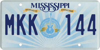 MS license plate MKK144