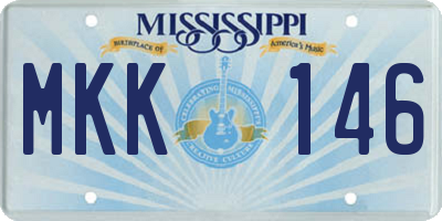 MS license plate MKK146