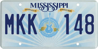 MS license plate MKK148