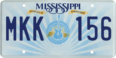 MS license plate MKK156