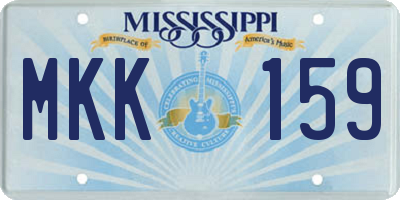MS license plate MKK159