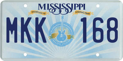 MS license plate MKK168