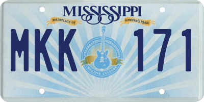 MS license plate MKK171