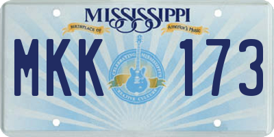 MS license plate MKK173