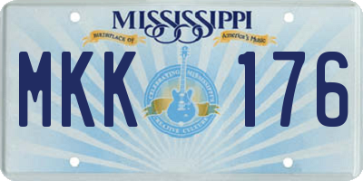 MS license plate MKK176