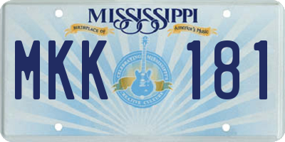 MS license plate MKK181