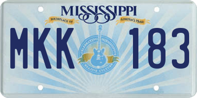 MS license plate MKK183