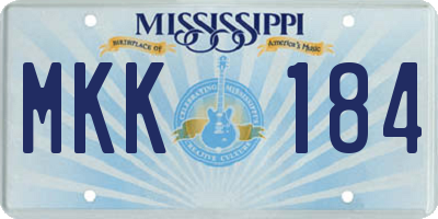MS license plate MKK184