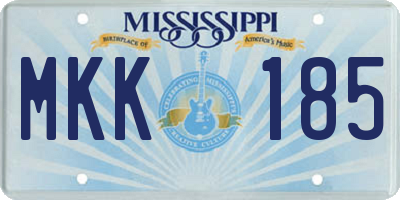 MS license plate MKK185