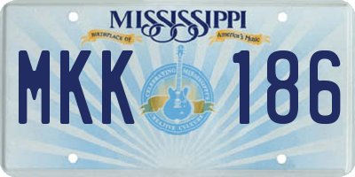 MS license plate MKK186