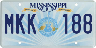 MS license plate MKK188