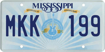 MS license plate MKK199