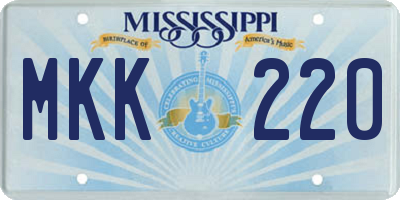MS license plate MKK220