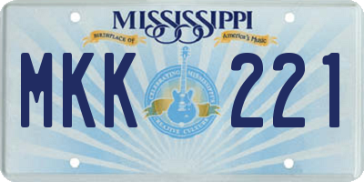 MS license plate MKK221