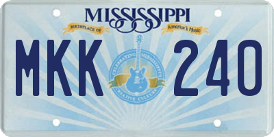 MS license plate MKK240