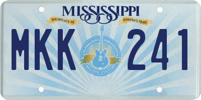MS license plate MKK241