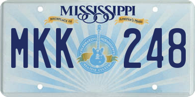 MS license plate MKK248