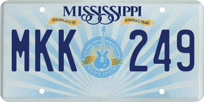 MS license plate MKK249