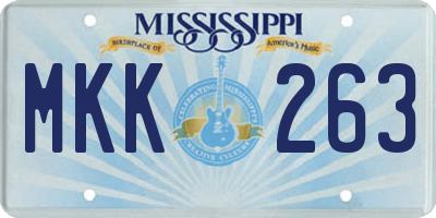 MS license plate MKK263