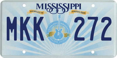 MS license plate MKK272