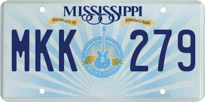 MS license plate MKK279