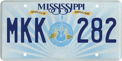 MS license plate MKK282