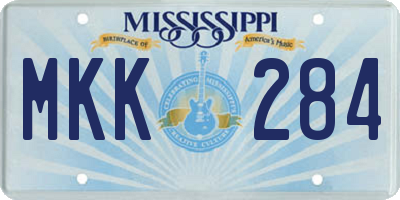 MS license plate MKK284