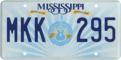 MS license plate MKK295