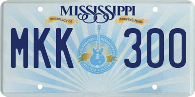 MS license plate MKK300