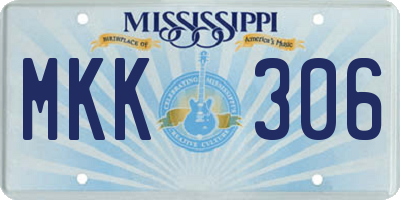 MS license plate MKK306