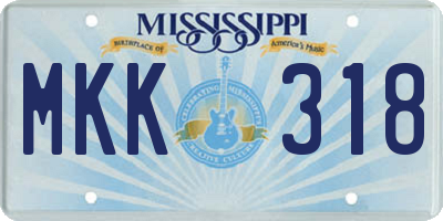 MS license plate MKK318