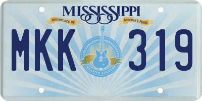 MS license plate MKK319