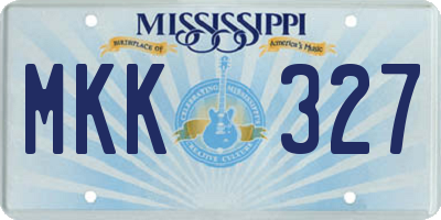 MS license plate MKK327