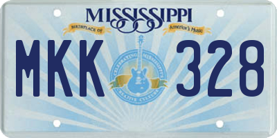MS license plate MKK328