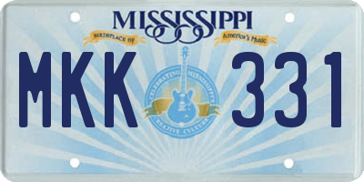 MS license plate MKK331