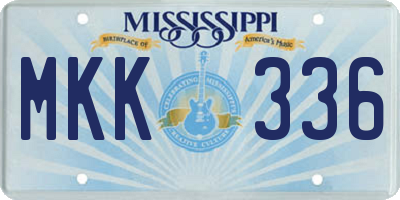 MS license plate MKK336