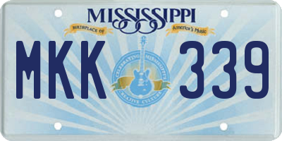 MS license plate MKK339