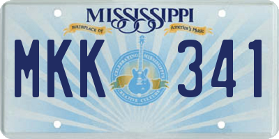 MS license plate MKK341