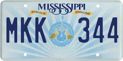 MS license plate MKK344