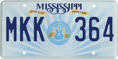 MS license plate MKK364