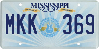 MS license plate MKK369