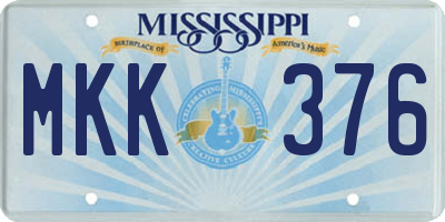 MS license plate MKK376